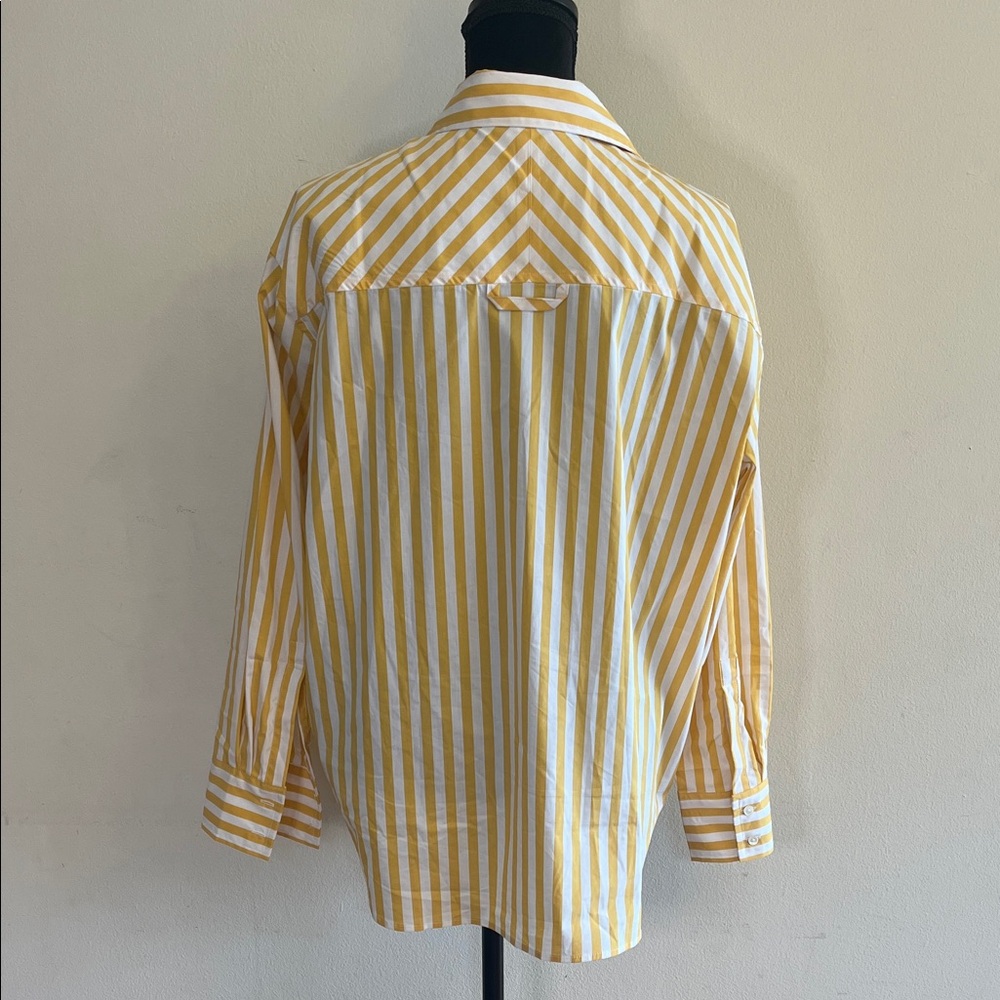 AYR Yellow and White Striped Button Down Shirt - Picture 4 of 6